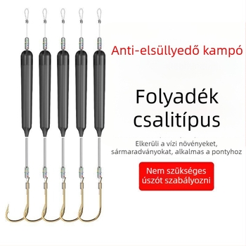 SEELUCKER Nr. 5 horgászhorog éles csússal, rezervoár/tóhoz – Kínai gyártmány