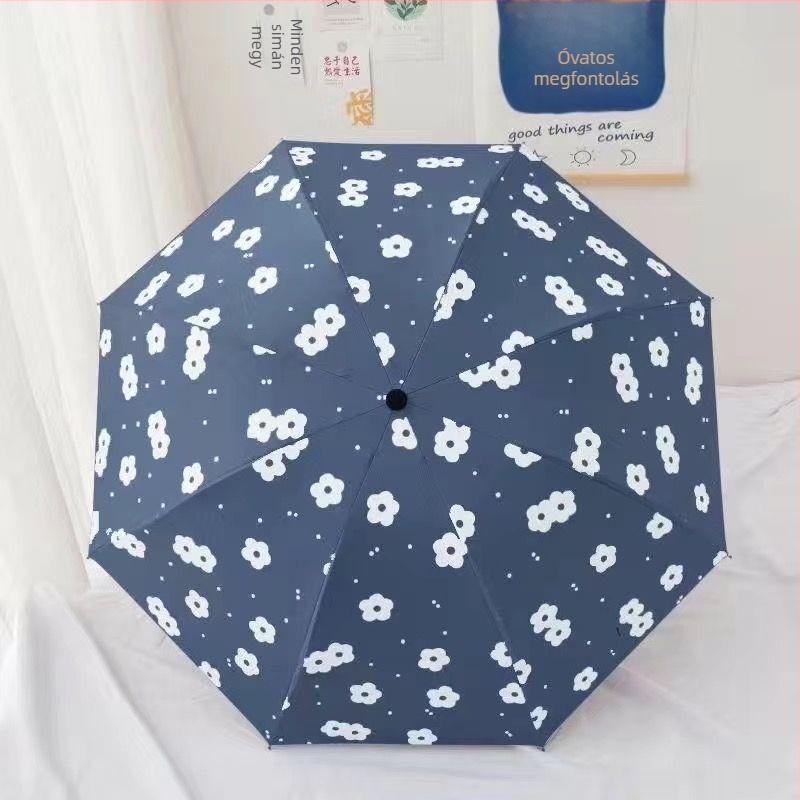 Esernyő esőre és napra, összecsukható, manuális nyitás, UPF 50+ védelem, sugár 42–52 cm, márka Yuli