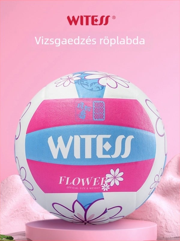 Witess PU anyagú edző röplabda beltéri használatra, ragasztott varrások, kopásálló, magas rugalmasság, Liga Nemzetek szabvány