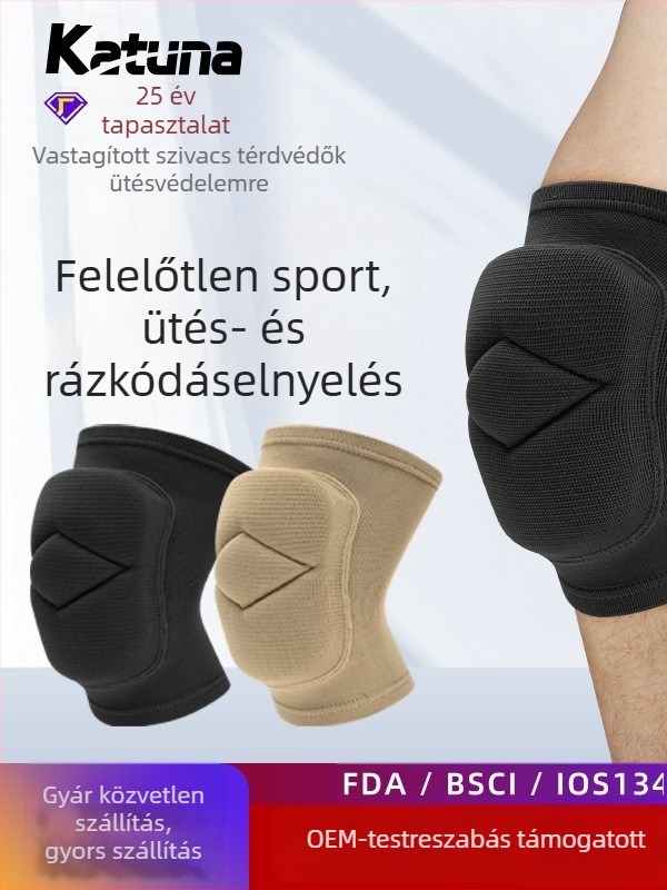 Tánc és görkorcsolya térdvédő – szivacs anyag, légáteresztő, magas sűrűségű párna, Catonai