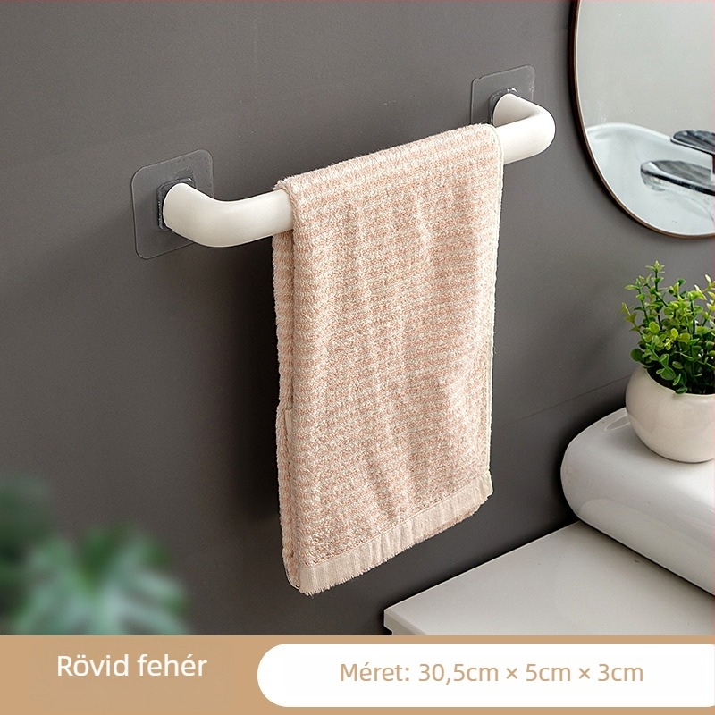 Rising Rainbow műanyag törölközőtartó szívókorongos rögzítéssel, fúrás nélkül, 1 db