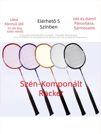 Speke karbon szálas tollaslabda ütő – ultra könnyű, professzionális támadó típus, egyenes fej, súly 80–84 g, markolat G5, Fiber Silk zsinór
