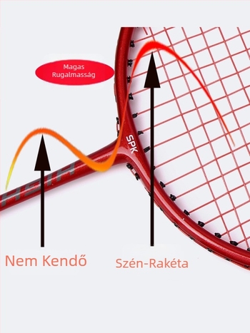 Speke karbon szálas tollaslabda ütő – ultra könnyű, professzionális támadó típus, egyenes fej, súly 80–84 g, markolat G5, Fiber Silk zsinór