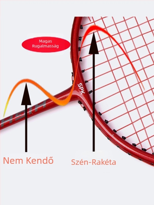 Speke karbon szálas tollaslabda ütő – ultra könnyű, professzionális támadó típus, egyenes fej, súly 80–84 g, markolat G5, Fiber Silk zsinór