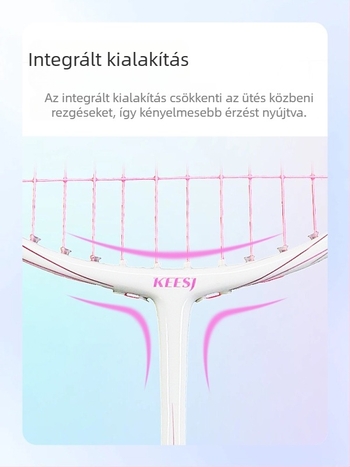 Badminton ütő – karbon rostból készült váz, súly 85–89 g, közvetlen ütés, kezdőknek megfelelő