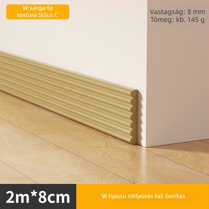 Fa mintázatú lábazati profil - öntapadós, vízálló NBR anyag - Xiangzhen