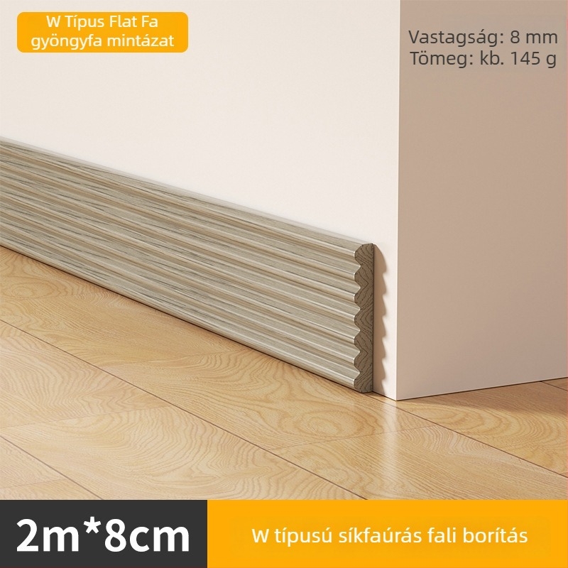 Fa mintázatú lábazati profil - öntapadós, vízálló NBR anyag - Xiangzhen