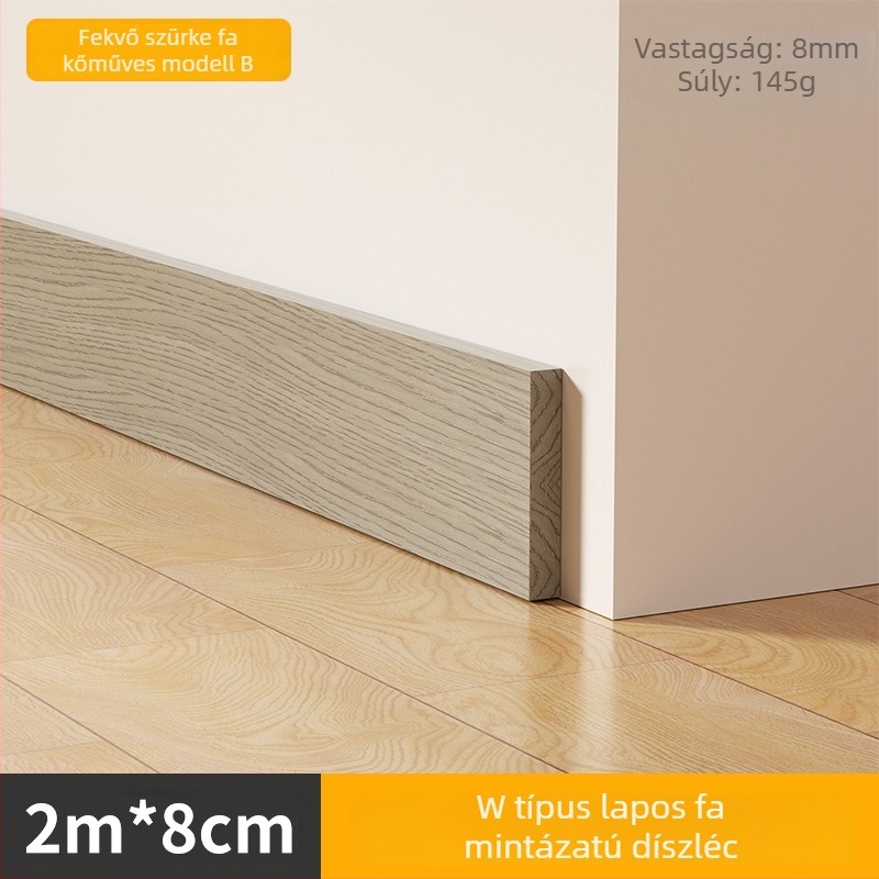 Fa mintázatú lábazati profil - öntapadós, vízálló NBR anyag - Xiangzhen