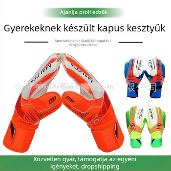 Gyerekeknek készült kapus kesztyűk, latex ujjvédővel, ST-828-2, Pinguan, futball-edzéshez