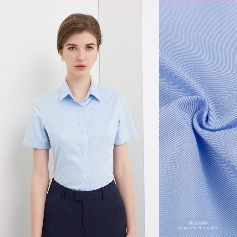 100% pamut ing, karcsúsított szabás, rövid ujjú, vasalásmentes, rever gallér
