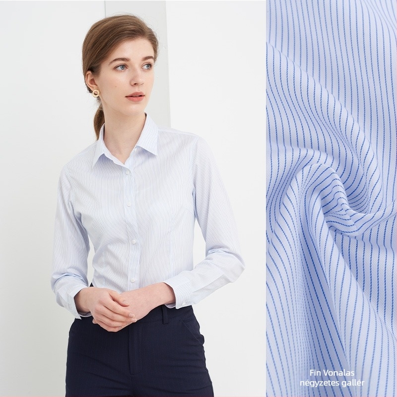 100% pamut ing, karcsúsított szabás, rövid ujjú, vasalásmentes, rever gallér