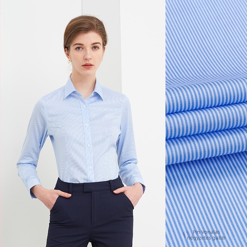 100% pamut ing, karcsúsított szabás, rövid ujjú, vasalásmentes, rever gallér