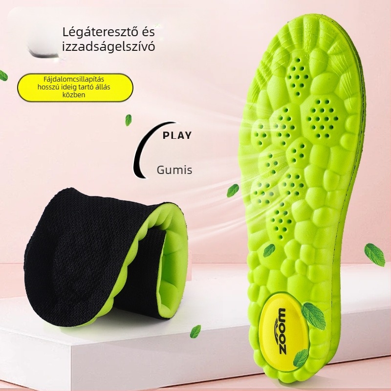 PU sport talpabetét, unisex, teljes hosszúságú, ütéscsillapítás, alkalmas sportcipőkhöz