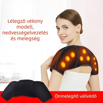 Önjáró melegítő vállvédő infravörös turmalin technológiával – felnőtteknek, röplabda, poliészter rost