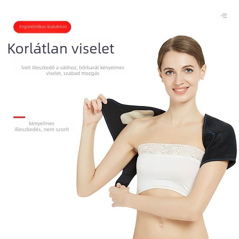 Önjáró melegítő vállvédő infravörös turmalin technológiával – felnőtteknek, röplabda, poliészter rost