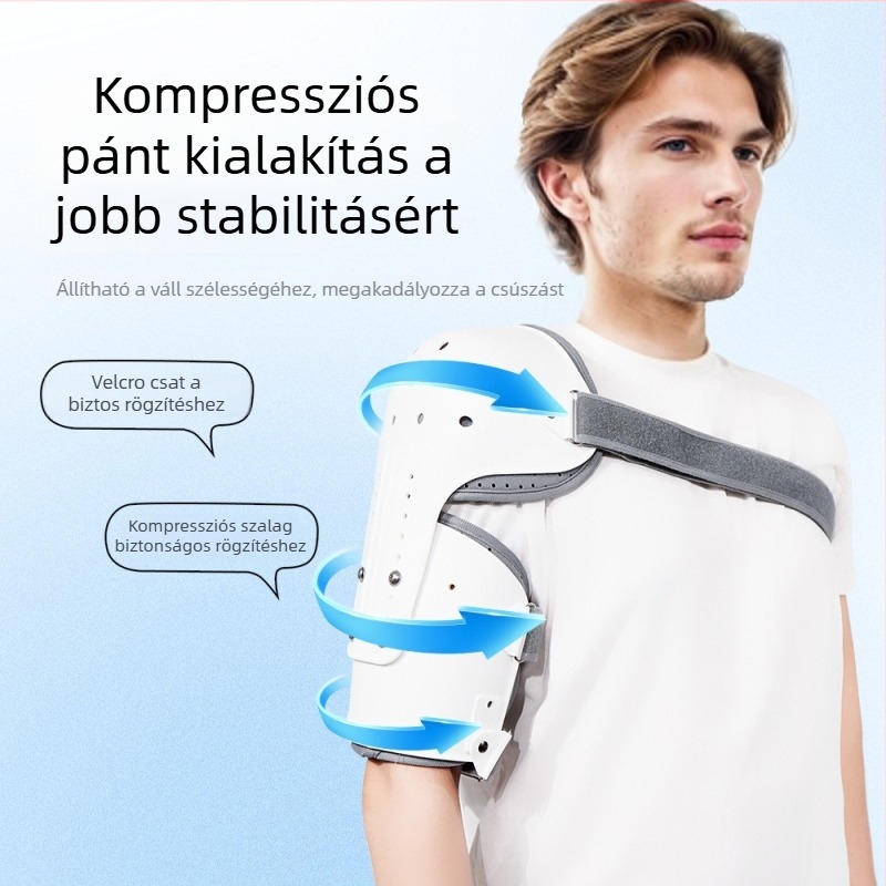 AULEX vállrögzítő a rotátorköpeny védelmére, állítható váll-támogatás, könyökízületi stabilizátor