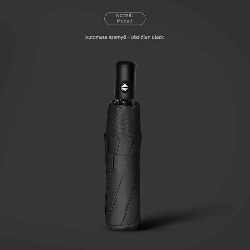 Automata háromszor összecsukható esernyő, 8 bordával, műanyag borítással, alumínium fogantyú