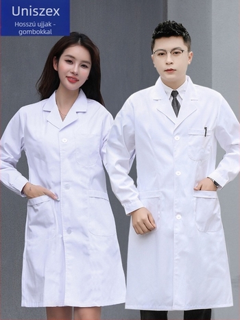 Uniszex orvosi köpeny klinikák és laboratóriumok számára, pamut anyag, nedvesség-elvezető és izzadság-abszorber tulajdonságokkal, Medical Diamond márka, négy évszakos viselet, 2025 tavaszán debütál.