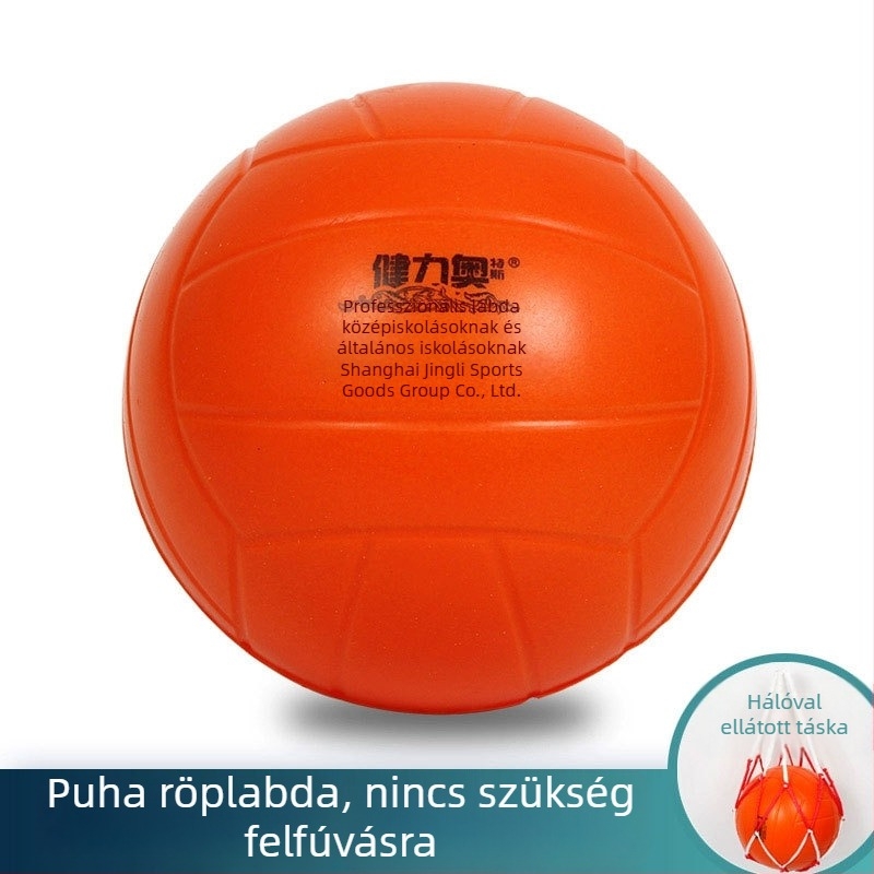 Beltéri edző röplabda, felfújás nélkül, ultra-soft gyakorlólabda, halk, PU-anyag, iskolaérett gyermekeknek