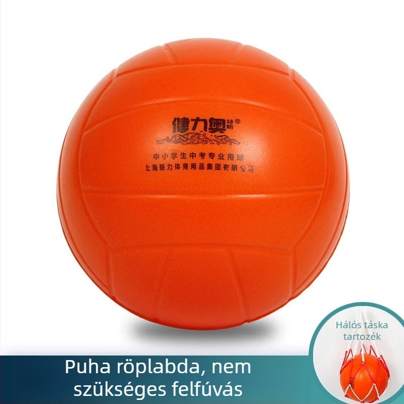 Beltéri edző röplabda, felfújás nélkül, ultra-soft gyakorlólabda, halk, PU-anyag, iskolaérett gyermekeknek