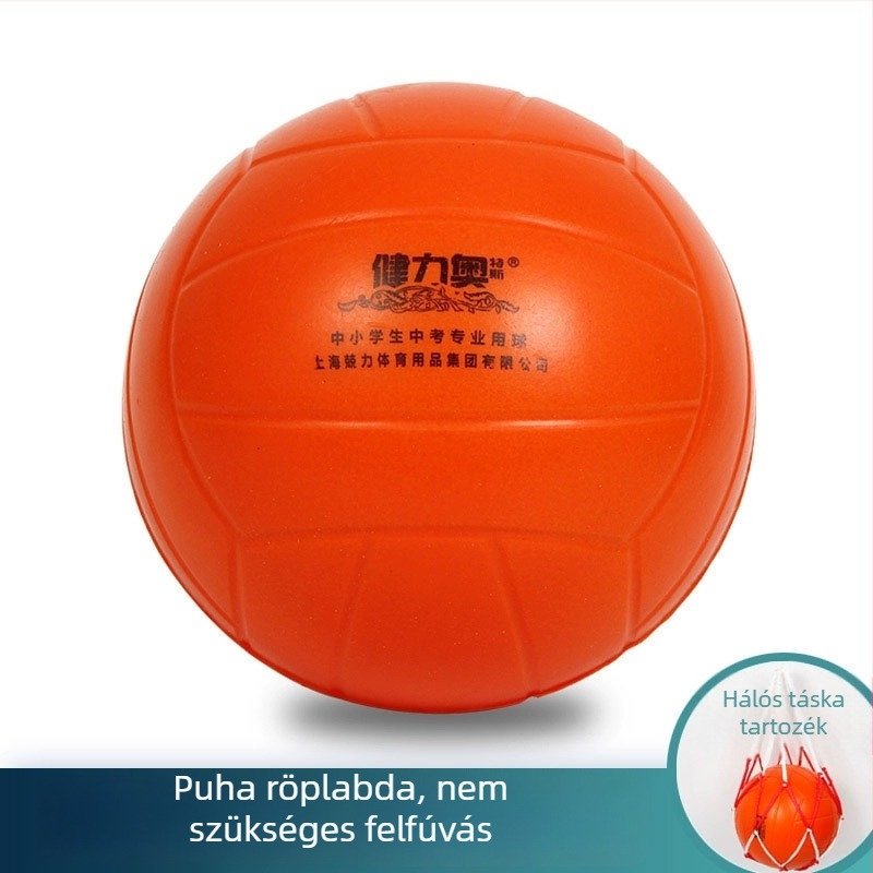 Beltéri edző röplabda, felfújás nélkül, ultra-soft gyakorlólabda, halk, PU-anyag, iskolaérett gyermekeknek
