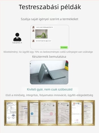 Összecsukható fitnesz matrac, vastagított szivaccal és vászon borítással, hasizomgyakorlatokhoz, kaliszténikához, tánc edzésekhez és otthoni edzésekhez (1 db)