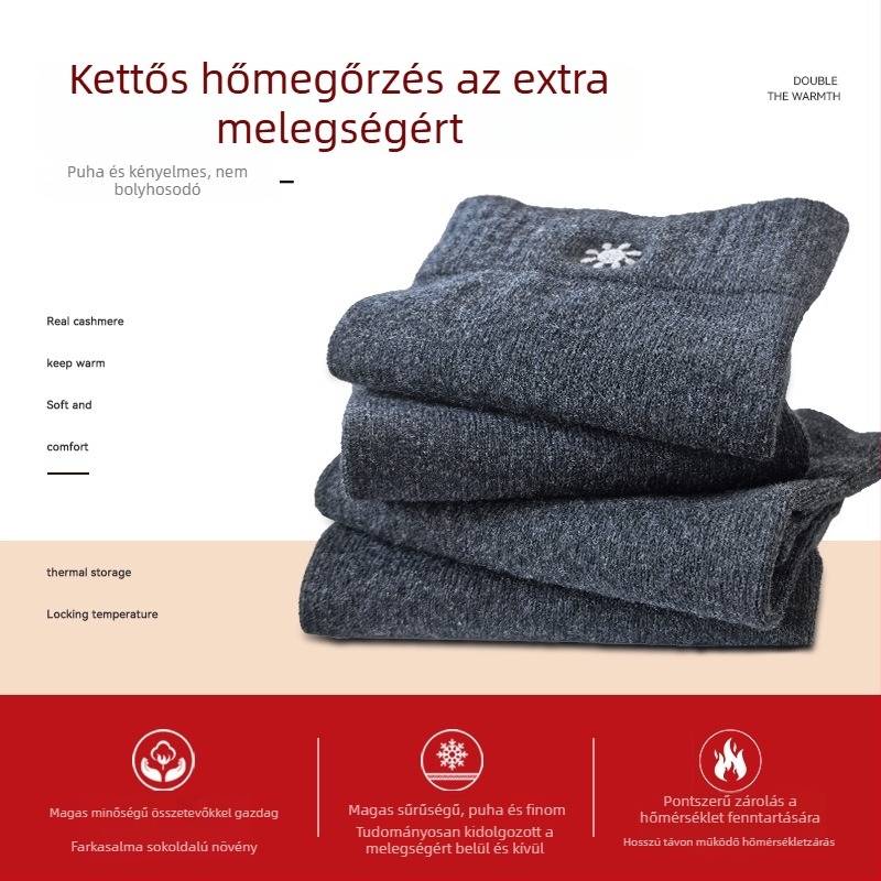 Kasmír térdvédők gyapjú fleece-sel téli melegítéshez, térdvédelem, hőmérséklet fenntartása