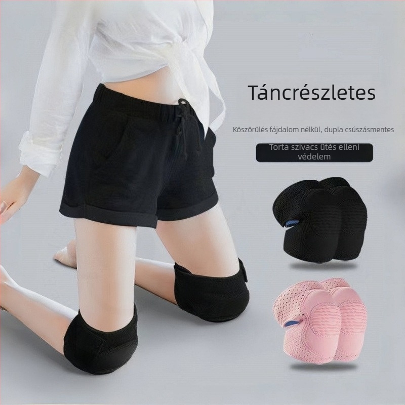 Térdkalácsvédő tánc és sport számára – univerzális méret, spandex alapanyag, térdvédő, alkalmas mozgásokhoz a padlón és ugrásokhoz