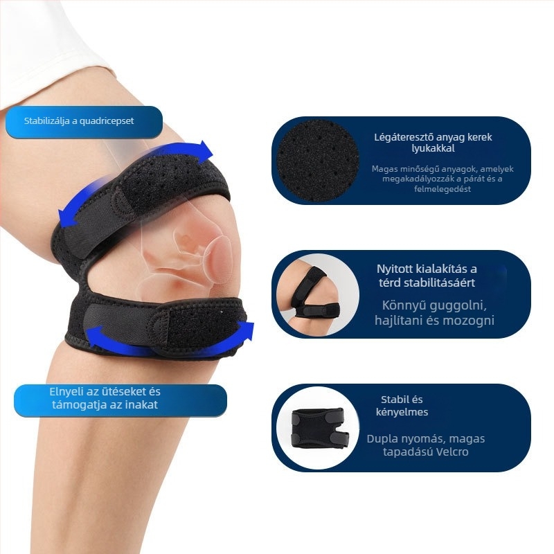 Neoprene térdvédő – térd védeleme, alkalmas futásra, kerékpározásra, túrázásra, kosárlabdára és asztaliteniszre