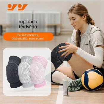 Térdvédők röplabdához és síeléshez – Strong márka, poliészter, spandex és dien elasztikus szál, térdvédelem