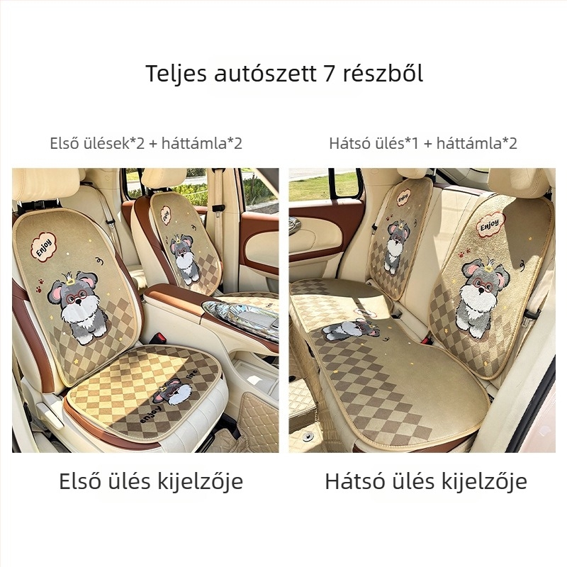 Autóülés párna - univerzális, karikatúra stílus, minden évszakhoz, légáteresztő, felület Ice Silk, töltet szivacs, sík stílus