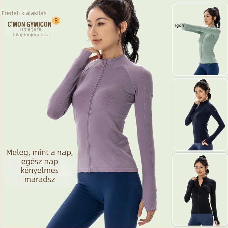 c'mon gymicon Női szélálló jóga dzseki - karcsú szabás, négyirányú rugalmasság, hosszú ujjú, anyaga: 94% nylon keverék, belső pamut bélés
