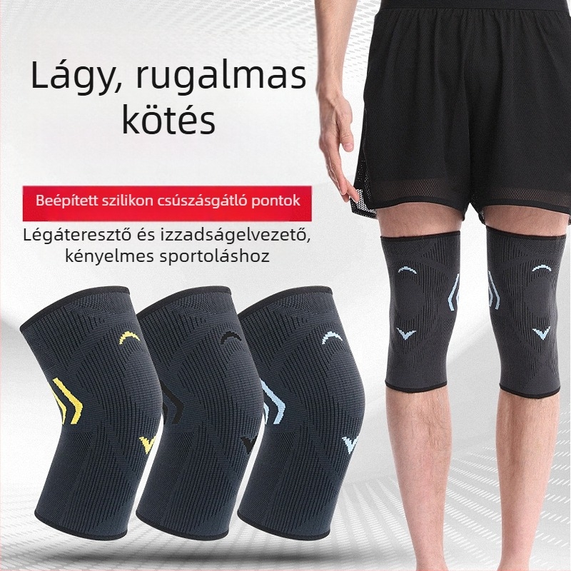 Térdvédő nylon-spandex-latex anyagból, légáteresztő és izzadságszívó, térdvédelem futáshoz, kerékpározáshoz és hegymászáshoz
