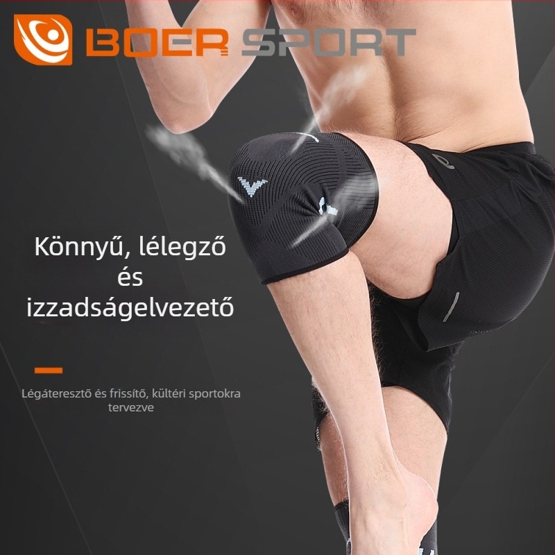 Térdvédő nylon-spandex-latex anyagból, légáteresztő és izzadságszívó, térdvédelem futáshoz, kerékpározáshoz és hegymászáshoz