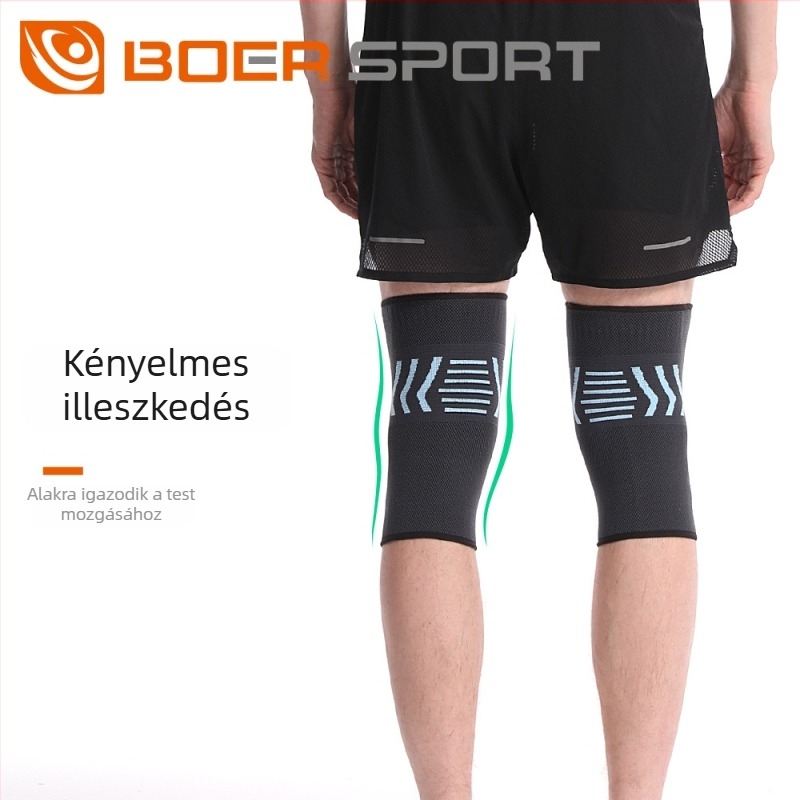 Térdvédő nylon-spandex-latex anyagból, légáteresztő és izzadságszívó, térdvédelem futáshoz, kerékpározáshoz és hegymászáshoz