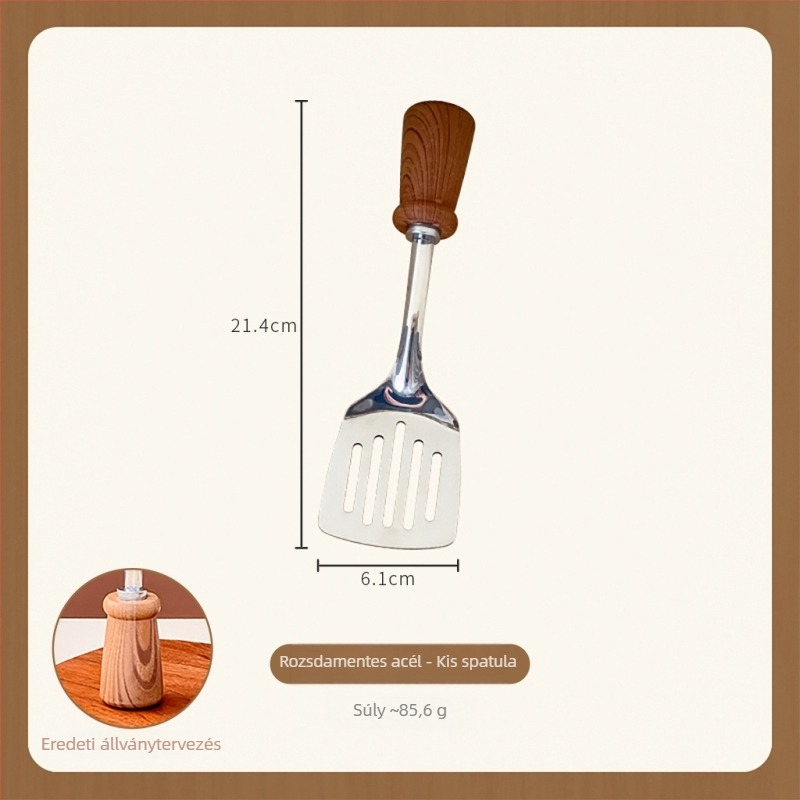 Sütő spatula készlet fa utánzatú nyéllel (Márka: Platinum; Anyag: 201+410+PP; Funkció: tapadásmentes felület; Stílus: antik, retro)