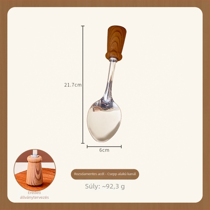 Sütő spatula készlet fa utánzatú nyéllel (Márka: Platinum; Anyag: 201+410+PP; Funkció: tapadásmentes felület; Stílus: antik, retro)