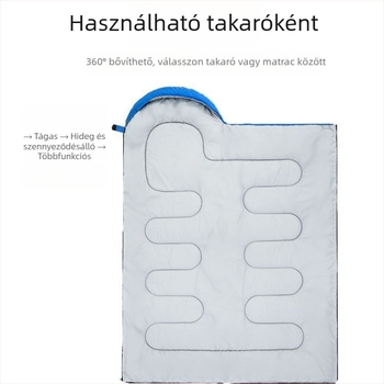 Boríték típusú hálózsák felnőtteknek, egész éves használatra, töltet üreges pamut, bélés poliészter, anyag poliészter-selyem, tömeg 2,5 kg