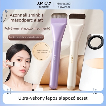Alapozó ecset, műszálas szőrrel, fa nyél, rövid nyélű