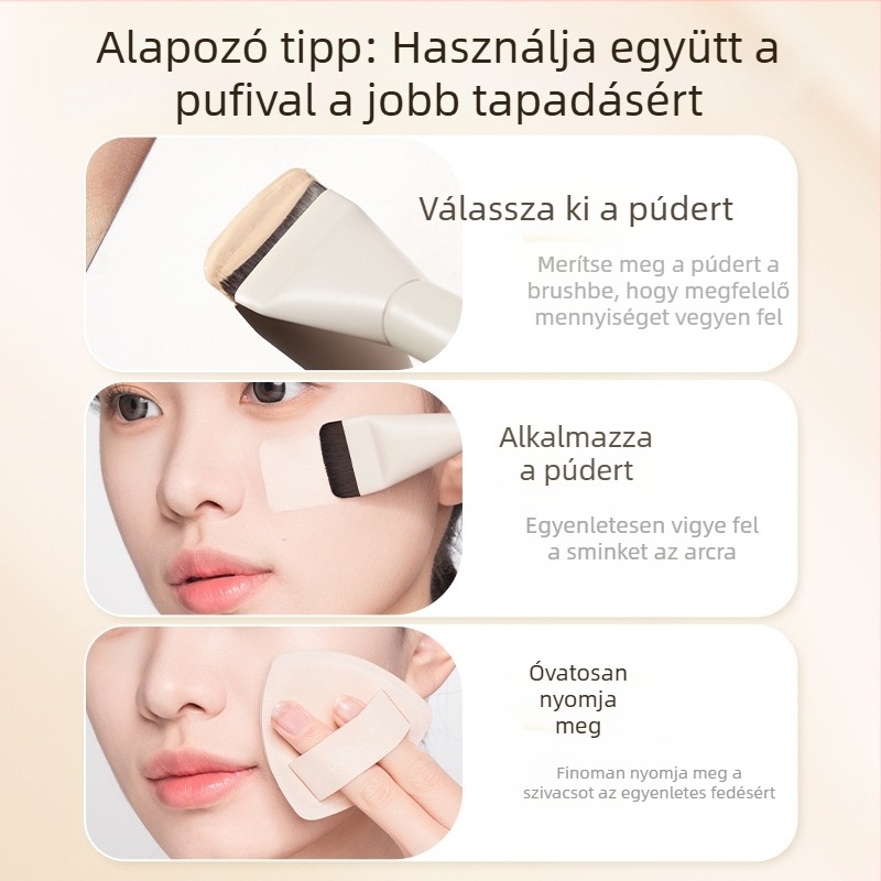 Alapozó ecset, műszálas szőrrel, fa nyél, rövid nyélű
