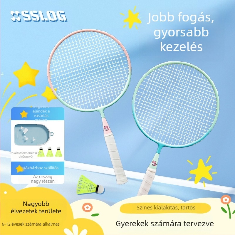 Gyerekeknek szóló tollaslabdaütő – vasötvözet váz, 95–100 g tömeg, fogás G3