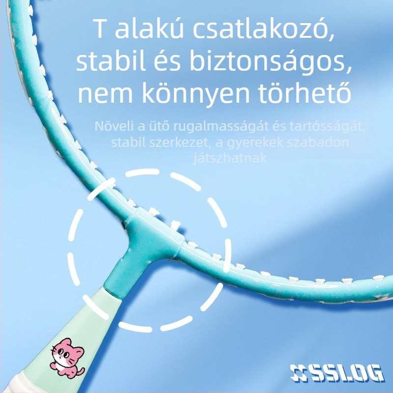 Gyerekeknek szóló tollaslabdaütő – vasötvözet váz, 95–100 g tömeg, fogás G3
