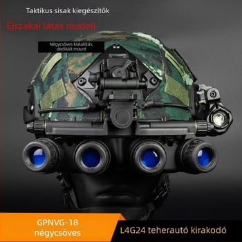 GPNVG18 négyszöves éjszakai látás eszköz modell, L4G24 fém dömper sisakkal, négy szem modell, nem működik
