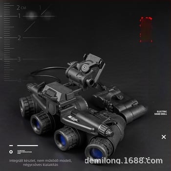 GPNVG18 négyszöves éjszakai látás eszköz modell, L4G24 fém dömper sisakkal, négy szem modell, nem működik