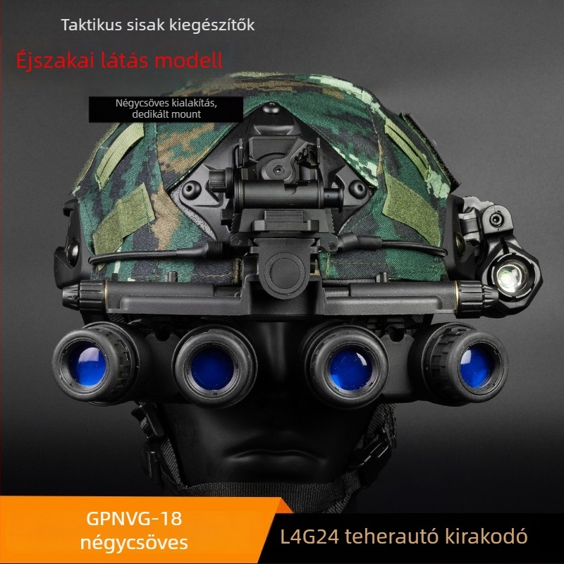 GPNVG18 négyszöves éjszakai látás eszköz modell, L4G24 fém dömper sisakkal, négy szem modell, nem működik