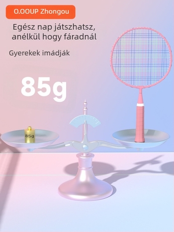 Gyerekeknek szóló tollasütő, keret vasötvözetből, tömeg 90–94 g, G2 markolat, egyenes típusú ütő