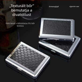 Fém cigarettatárca, modern egyszerű stílus; testreszabás elérhető; logó nyomtatása lehetséges; eredet Zhejiang.