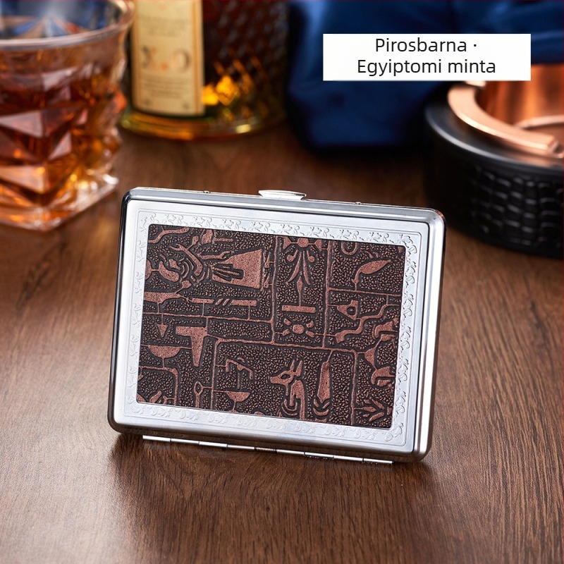 Fém cigarettatárca, modern egyszerű stílus; testreszabás elérhető; logó nyomtatása lehetséges; eredet Zhejiang.