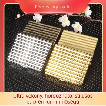 Műanyag cigarettatároló, 10 darabos készlet, hordozható, kártyatálcás kialakítás, nyomtatott logóval testre szabható