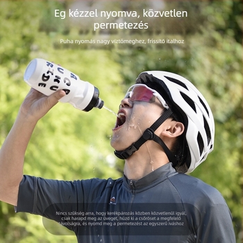 ACRUNU összenyomható kerékpáros vízpalack — nagy kapacitás, biztonsági zár, vastagabb alj, alkalmas mountain bike és országúti kerékpárokhoz.
